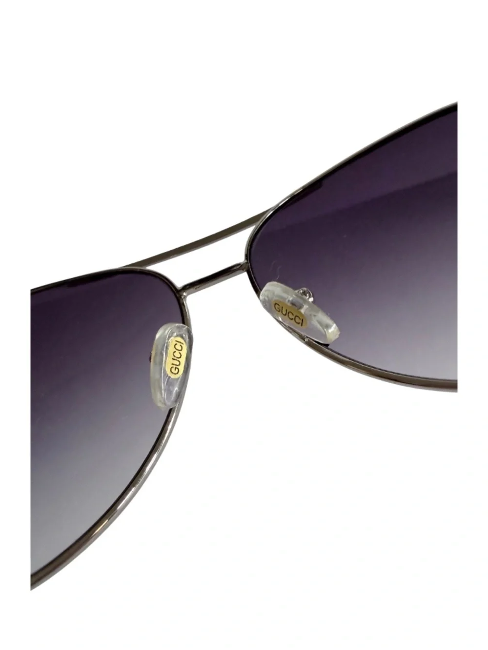 Designer inspired aviator, sunglasses, silver